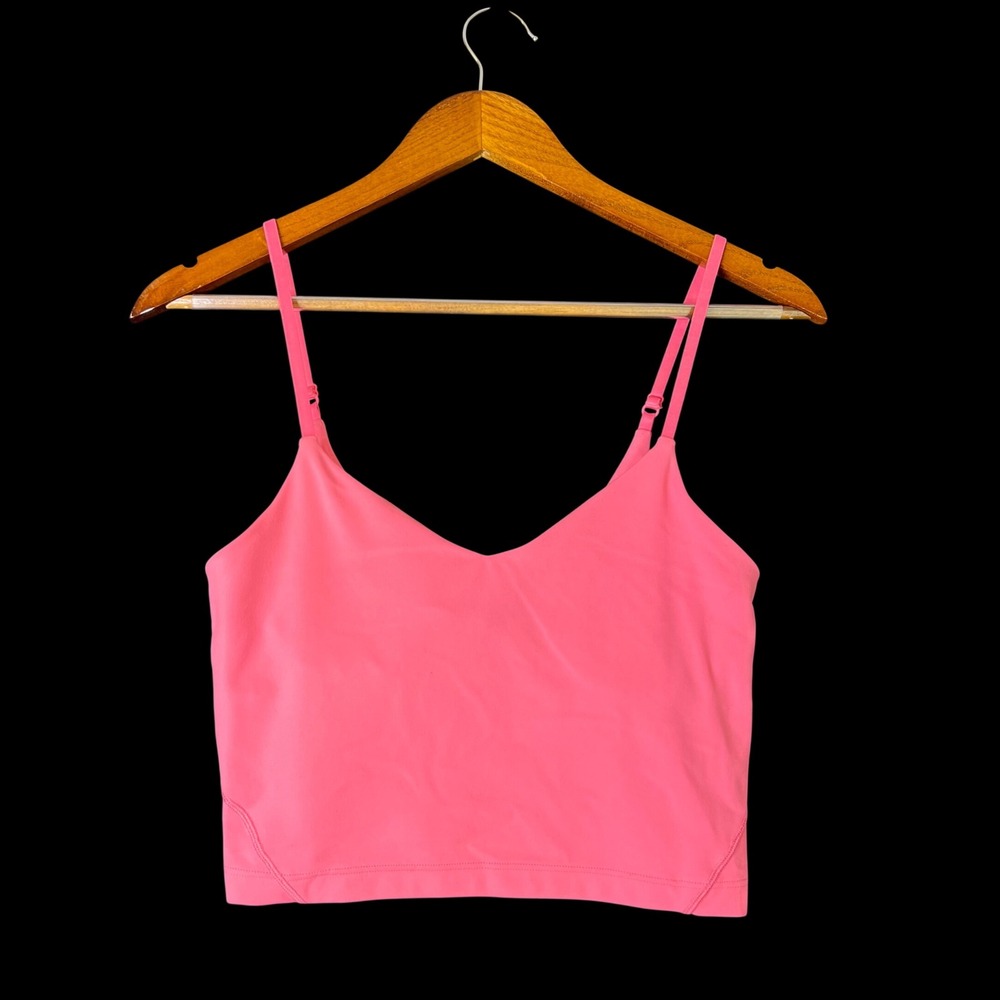 Lululemon Align Tank Top Pink Size 6 Built-in Bra Adjustable Straps LW1EU0S